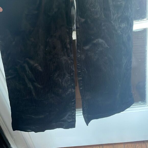 Paige sleeveless black corduroy flare wide leg romper denia jumpsuit chic size 2 - Picture 8 of 12